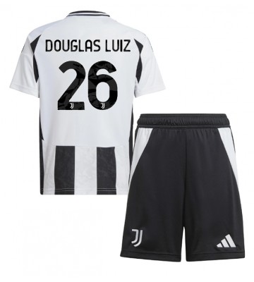 Juventus Douglas Luiz #26 Primera Equipación Niños 2024-25 Manga Corta (+ Pantalones cortos)